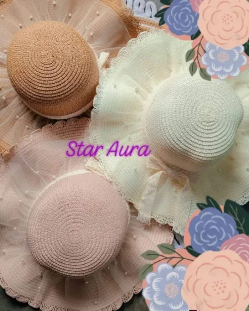 Pearl Lace Summer Beach Hat