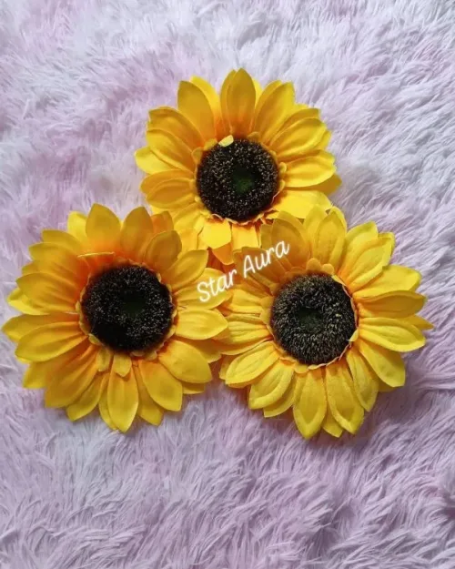 Sunflower hair clip
