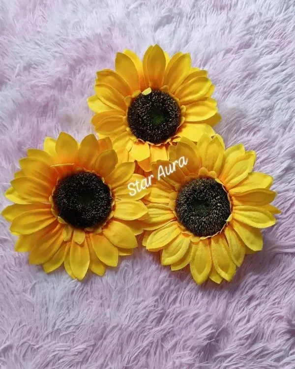 Sunflower hair clip